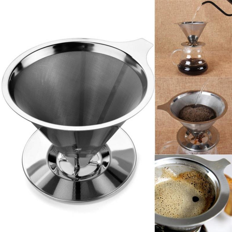 Coffee Maker Reusable Filter  Stainless Steel Coffee Filter